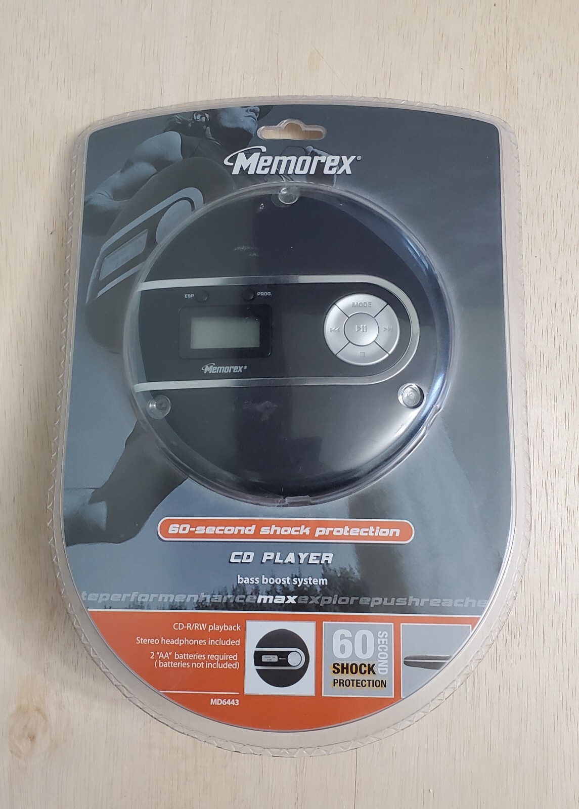 W/ Headphones 60 Sec Shock Protection Bass Boost New