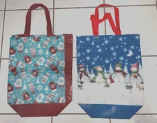 SET of 2  Lakota Sioux Culture Reuseable Shopping Bags, New (15" x 13" x 6")