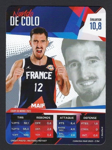 2023 SLAM DECK - NAZIONALE FRANCESE BASKET - EDIZIONE NATALE / SERIE - Picture 8 of 52