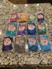 McDonald's 1998 Happy Meal Toys TY Teenie Beanie Babies Complete Set Of 12 SEALD