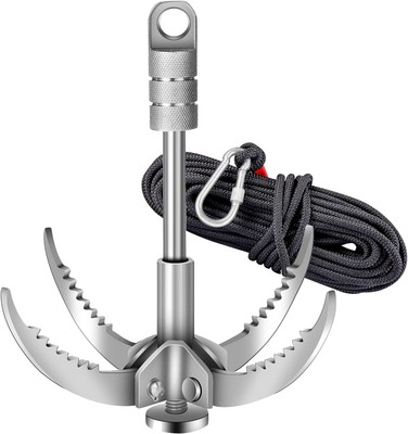 USA, Grappling Hooks - Survival Claw Multifunctional Stainless Steel, 20M Rope