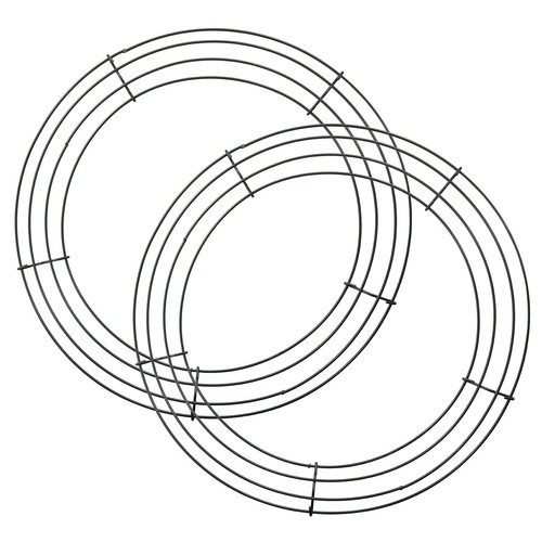 14 inches Wire Wreath Frame Metal Round Wreath Form Pack of 2