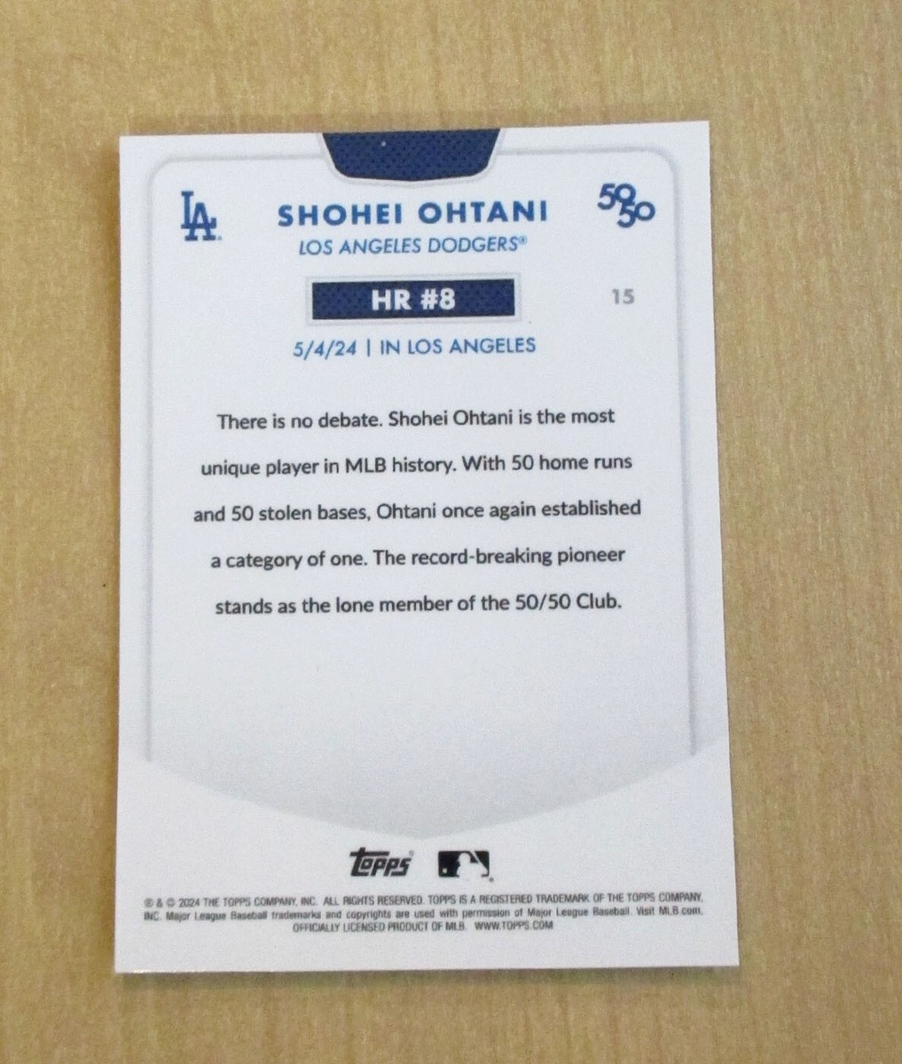 50/50 Shohei Ohtani 記念カードセットシュリンク付 2024 Topps 50/50: Shohei Ohtani Sealed 10 Pack Box. Ready To