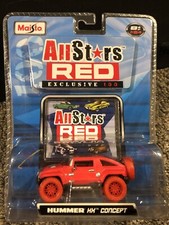 MAISTO ALLSTARS RED EXCLUSIVE 100 HUMMER HX CONCEPT CHASE 1:64