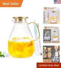 3L Diamond Glass Carafe with Durable Lid - Perfect for Families and Entertaining