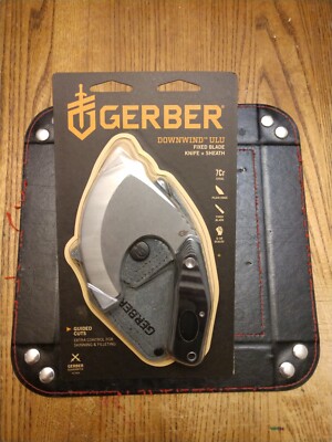 Gerber Downwind ULU Knife 3.42  7CR17MOV SS Blade G10 Handle Sheath 5 OZ    