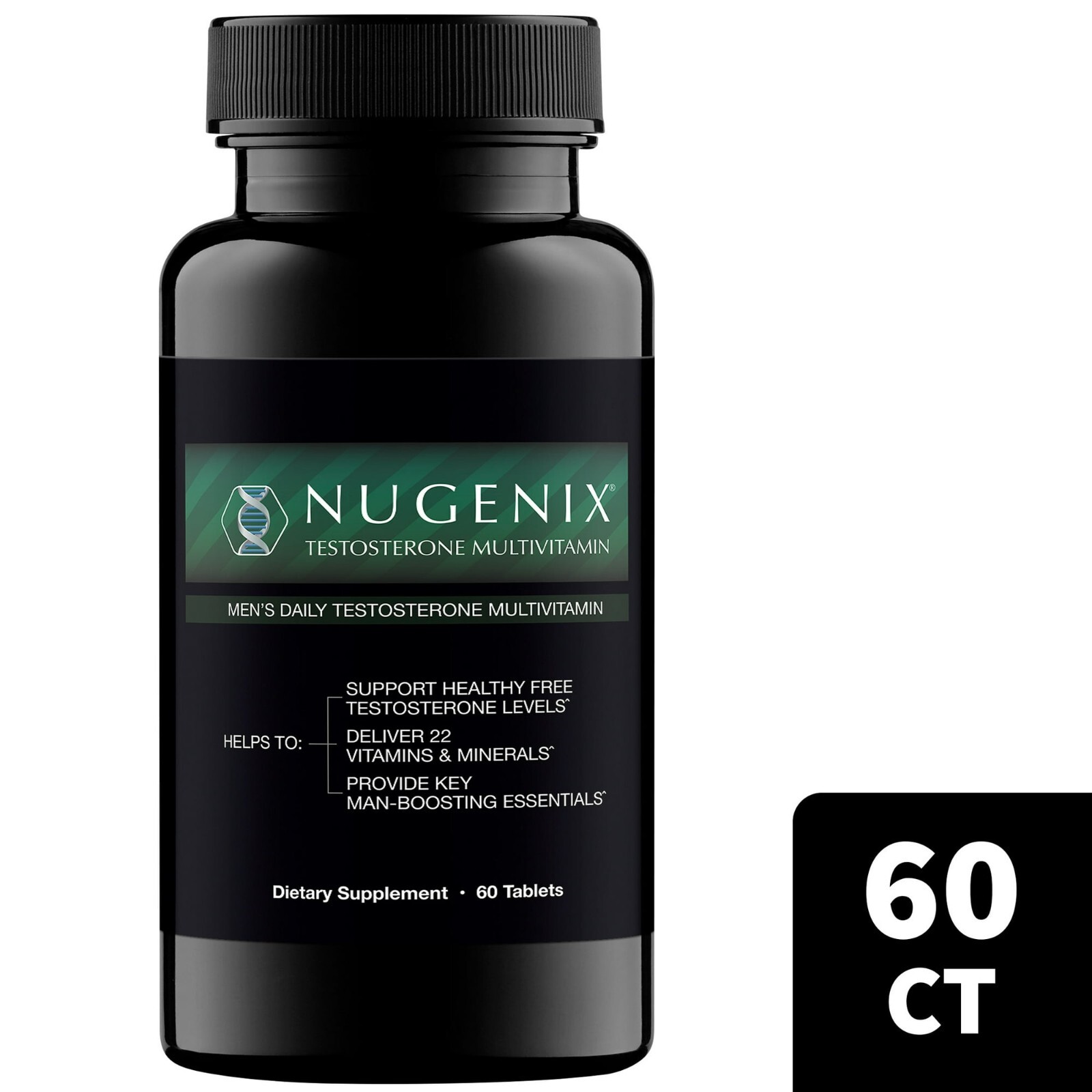Nugenix Mens Daily Testosterone Multivitamin Tablets Dietary Supplement 60 Count