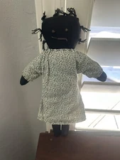 Vintage Folk Art African American Rag Cloth Doll 11"