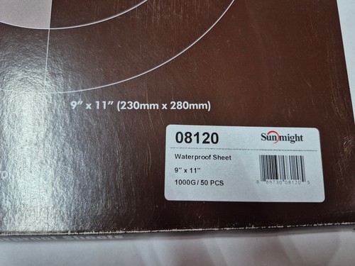 Sunmight 08120 9" x 11" 1000 Grit Waterproof Sanding Sheets 50 Pieces - Picture 2 of 4