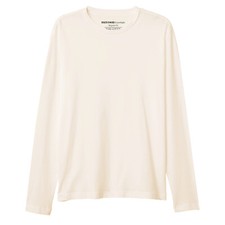 Mens Long Sleeve T-Shirt 100% Cotton Plain Crew Round Neck Casual Tee Tops S-3XL