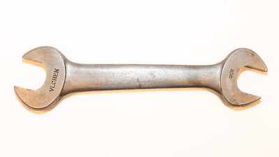 Vintage VLCHEK wrench No. 33C 15/16'' X 1'' Double Open End 9 Inch Length