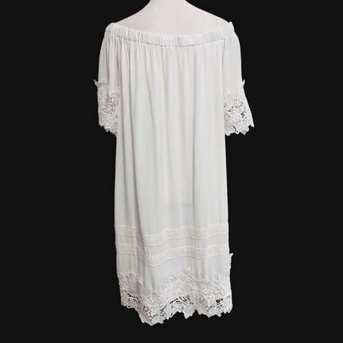Taylor & Sage OTS Dress Sz XL Ivory Floral Crochet Trim Coquette Angelcore - Picture 3 of 9