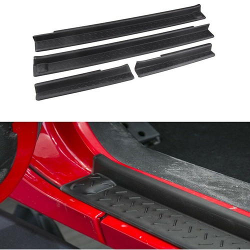 Car Door Sill Panel Step Protectors Cover for 20072017 Jeep Wrangler