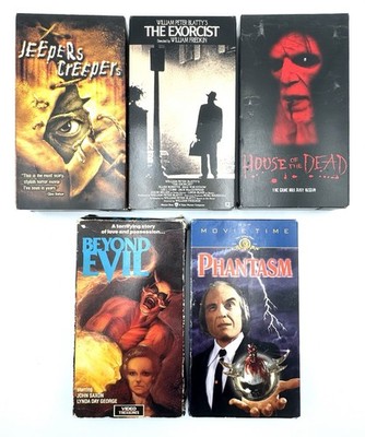 Horror VHS Tape Lot Of 5 - The Exorcist / Jeepers Creepers