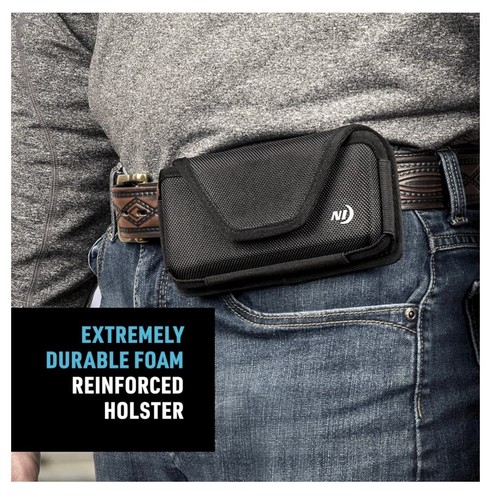 Nite Ize Universal Hardshell XXL Holster Case Rugged Pouch w/Belt Clip - Black - Picture 4 of 7