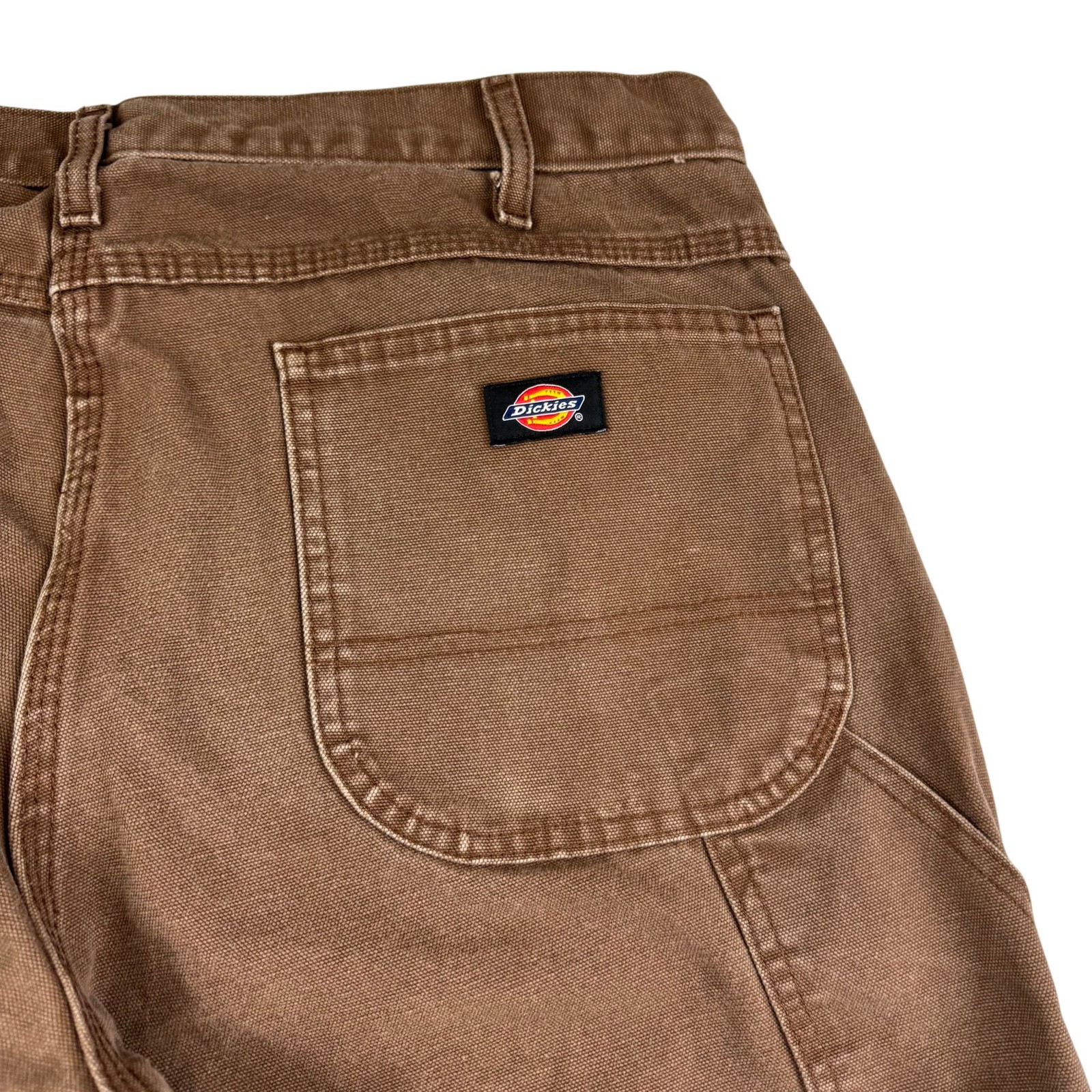 Dickies Carpenter Trousers Mens W36 L36 Brown Cotton Relaxed Workwear Jeans image 3