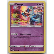 Deoxys Holo Fusion Strike 120/264 Holo Pokemon raro quasi nuovo