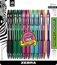 Z-Grip Retractable Ballpoint Pen, Smooth-Flowing Assorted Fashion Colors, 1.0mm