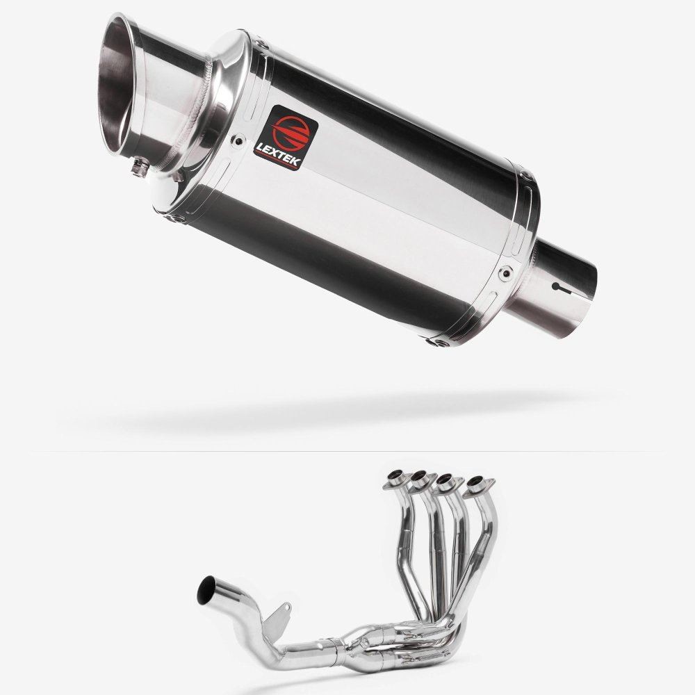 Lextek YP4 Stubby Exhaust System 200mm Single Sided for Kawasaki Z1000SX (10-19)