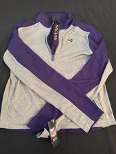 Baltimore Ravens Boy s Lightweight Long Sleeve Quarter Zip Shirt Youth Xtra Leg