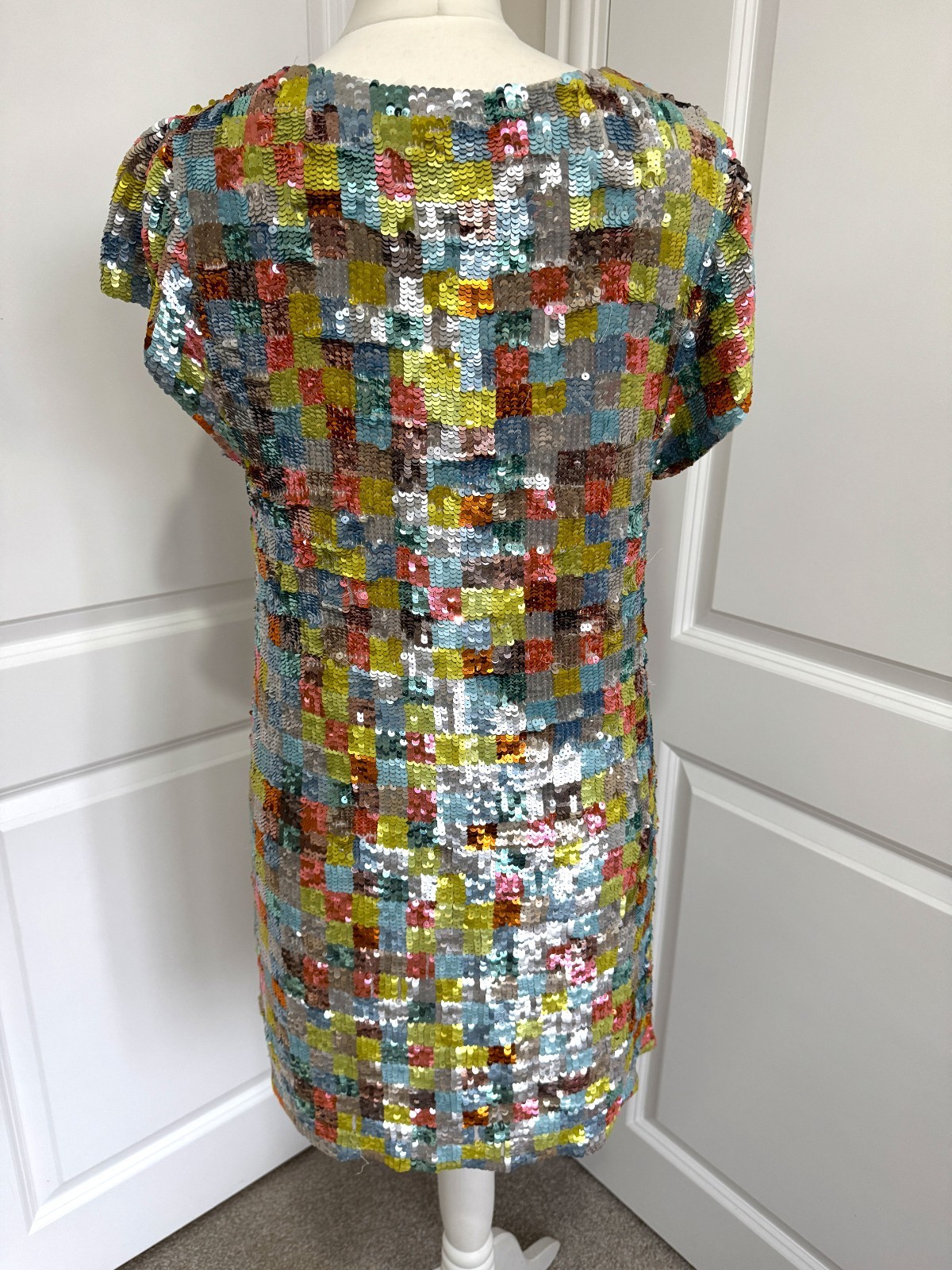 French Connection Multicolour Rainbow Sequin Patc… - image 5