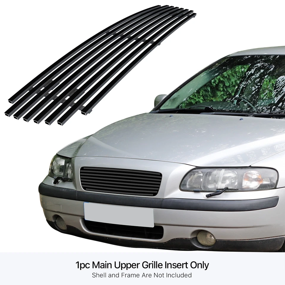 Inserto de rejilla de billet negro superior principal de acero inoxidable para Volvo S60 2001-2004 Foto 3 de 4
