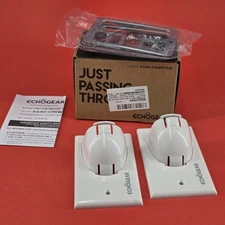 Echogear in Wall Cable Hider for Wall Mount TV - Single Gang Pass Through 2/BOX