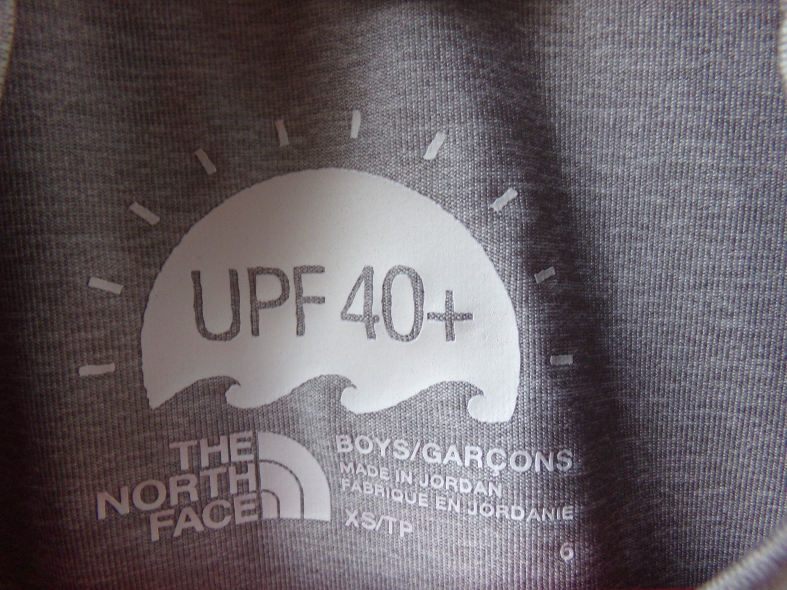 Size 6 NORTH FACE Shirt FLASH DRY Performance XS Boys Long Sleeve Gray Logo UPF thumbnail 7
