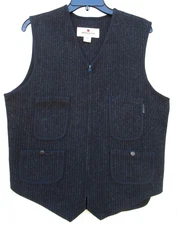 Woolrich Wool Salt & Peppper Browns Beach Vest Mens sz Medium