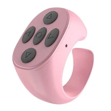 Wireless Page Turning Bluetooth-compatible Selfie Video Remote Control PINK