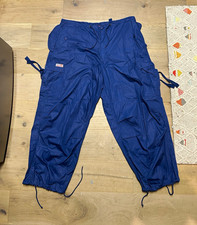 VERY RARE VINTAGE UFO Men s Blue Cargo Pants Drawstring Regular Fit 40W XL