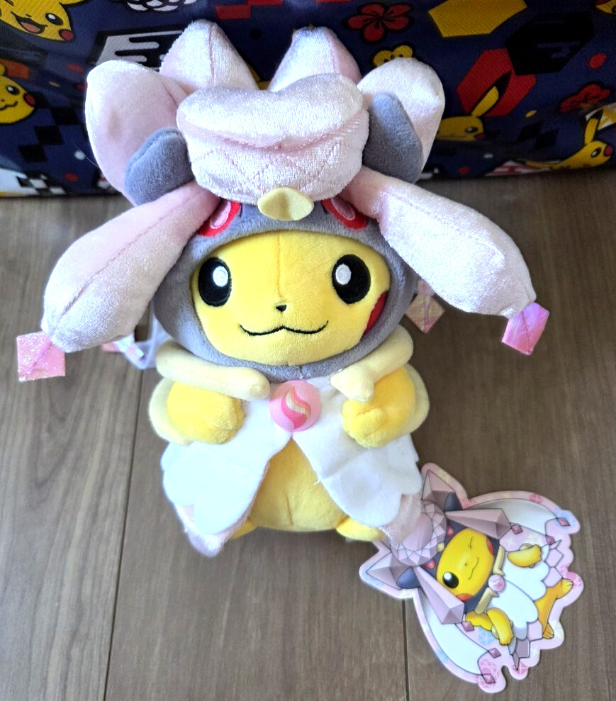 Pokemon Pikachu Plush Mega Diancie Poncho ver. w/Tag 2016 Toy Doll Limited Japan