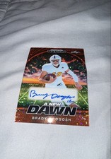 2025 Leaf Football Nation New Dawn Auto Brady Drogosh #NA-BD1 Orange Sparkle /4