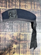 FINE SCOTTISH HIGHLAND GLENGARRY / PIPERS CAP RED POMPOM, WOOL WITH RIBBONS