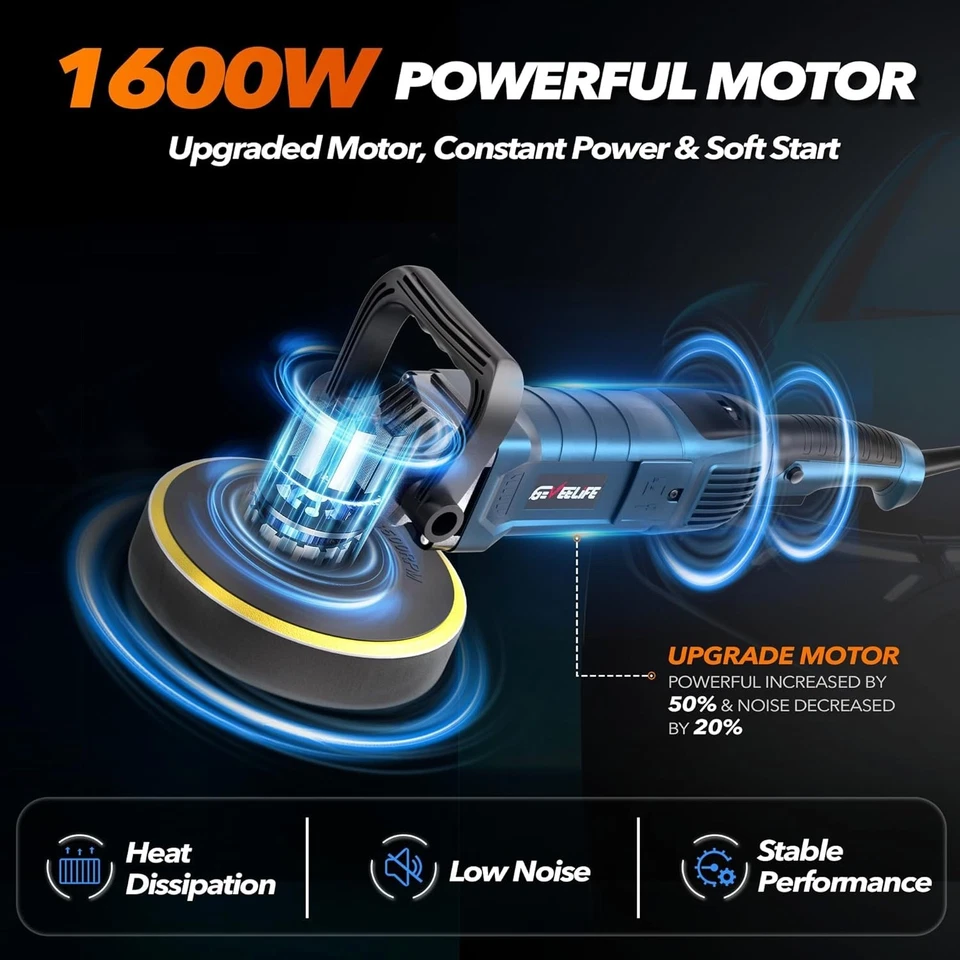 Pulidora de brillar autos orbital maquina para pulir carros profesional set kit - Image 2 of 4