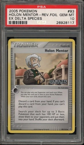 Pokemon Holon Mentor EX Delta Species Reverse Holo #93 PSA 10 Gem Mint