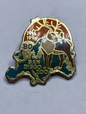 Lapel Pin - 1996 80 Year Anniversary San Diego Zoo Sku 33