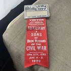1939 Civil War Veteran Military  Encampment Name Badge- Iowa City-Auxiliary/Sons