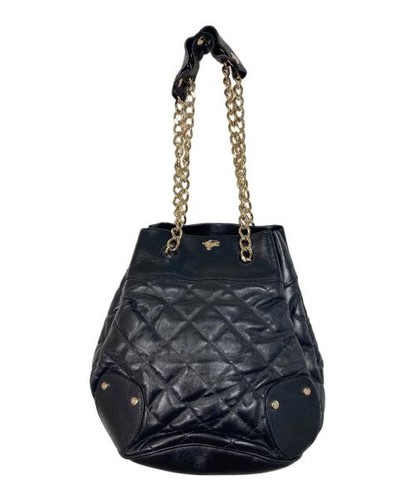 BURBERRY                    Quilted chain leather bag, made in Italy black