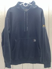 Men  s Ariat Rebar Black Workman Hoodie Size Large PREOWNED