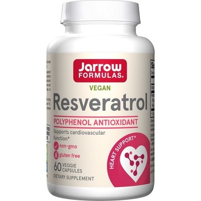 JARROW FORMULAS, RESVERATROL Kreislauf Gesundheit 60 Veg. Kapseln SUPER PREIS