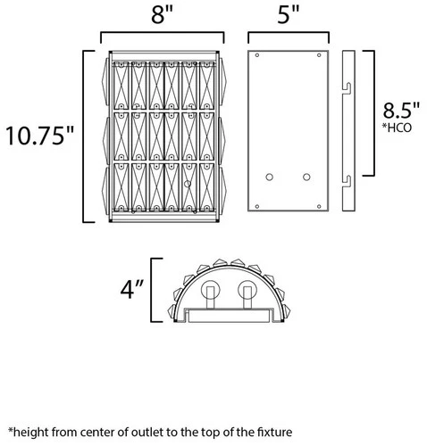 Maxim Madeline 10 3/4" High Black Wall Sconce - Picture 5 of 5