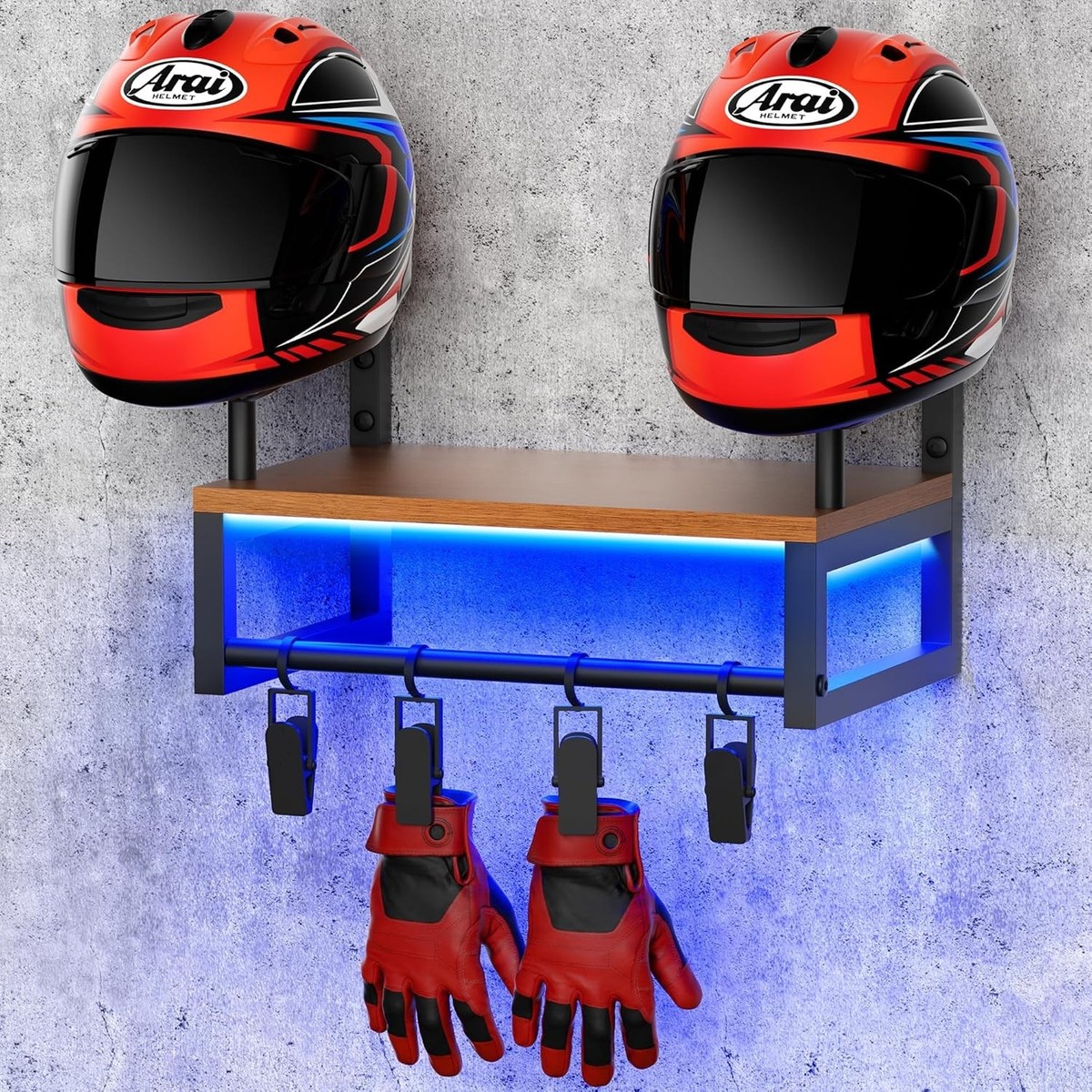 Helmet Rack Wall Mount, Motorcycle Helmet Holder, Motorcycle Accessories