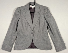Peabody House Vintage Women's Single Button Blazer - Gray - Size 7 / 8