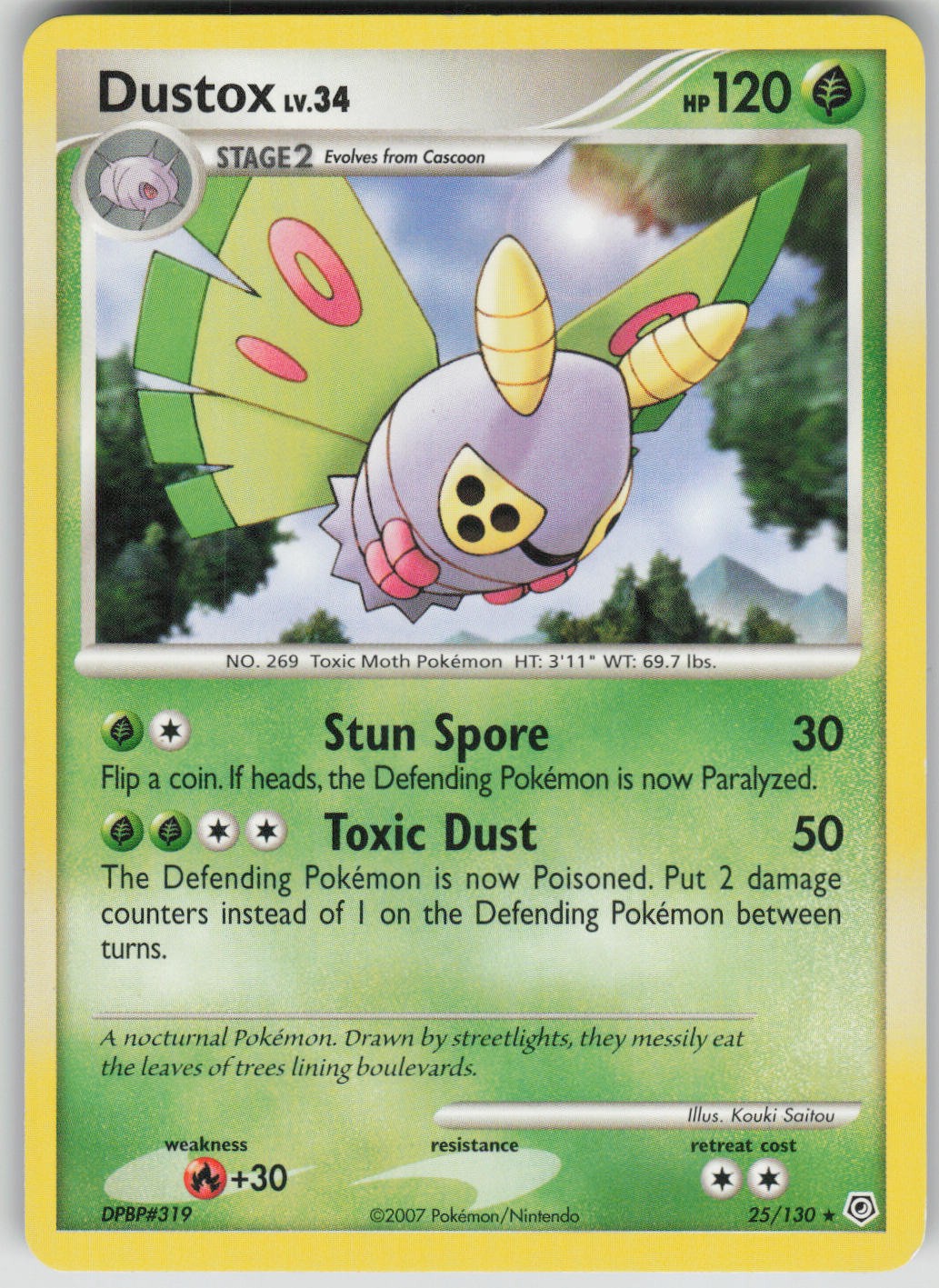 Pokemon TCG Dustox Rare Diamond and Pearl 25/130