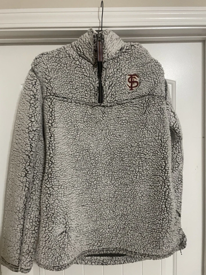 FSU SEMINOLES Unisex Sherpa Quarter-Zip Jacket Florida state University Logo - Image 4 of 4