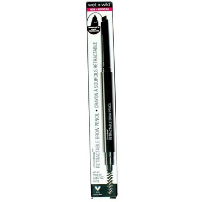 2 Pack Wet n Wild Ultimate Brow Retractable Eyebrow Pencil, Dark Brown 628A