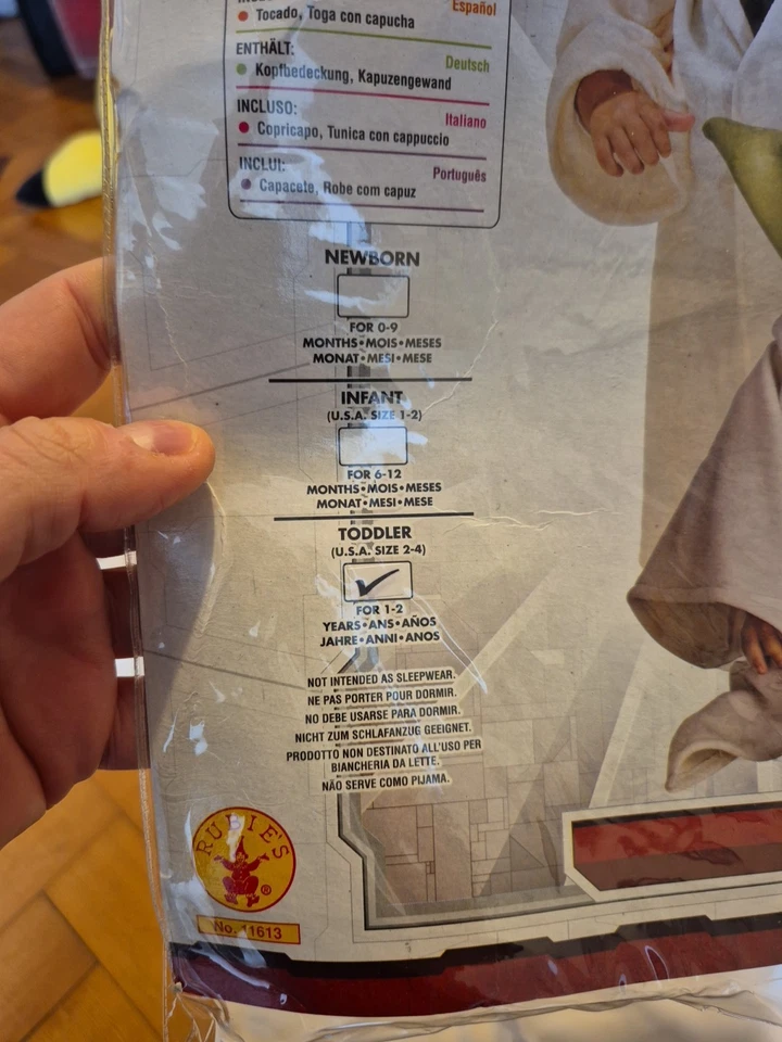 Rubies Official Disney Star Wars Baby Yoda Costume Toddler (Ages 1-2) - Image 3 of 4