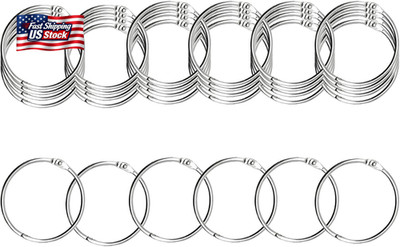 Metallic Loose Leaf Binder Rings, Nickel Plated, for Flash Cards Rings, Office B