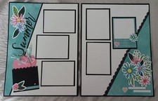 CTMH Floral Scrapbooking Layouts - 8.5 X 11 double set of 3 - ScrapAttic